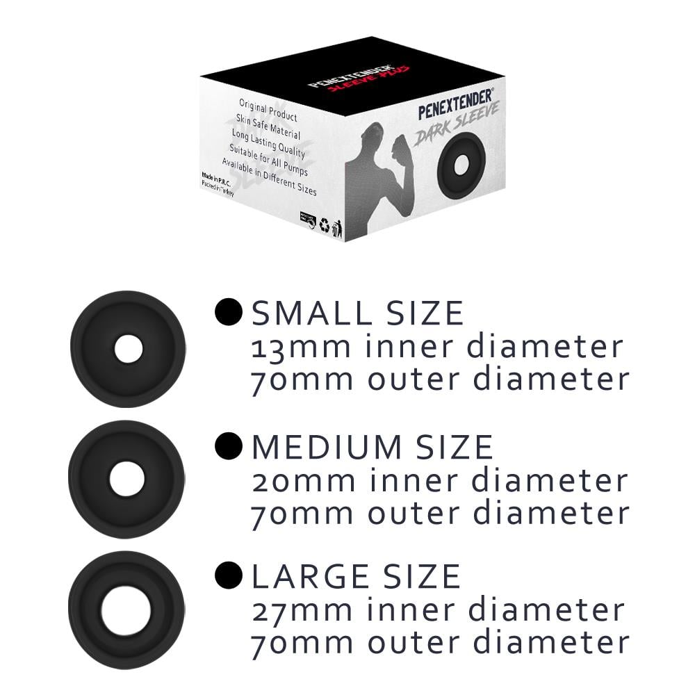 Penextender Dark Sleeve Penis Pompası Yedek Başlık - Small