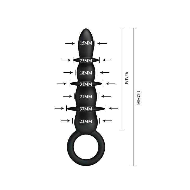 Pretty 13 Cm Boğumlu Süper Kalite Anal Plug Anal Açıcı Zenci Dildo
