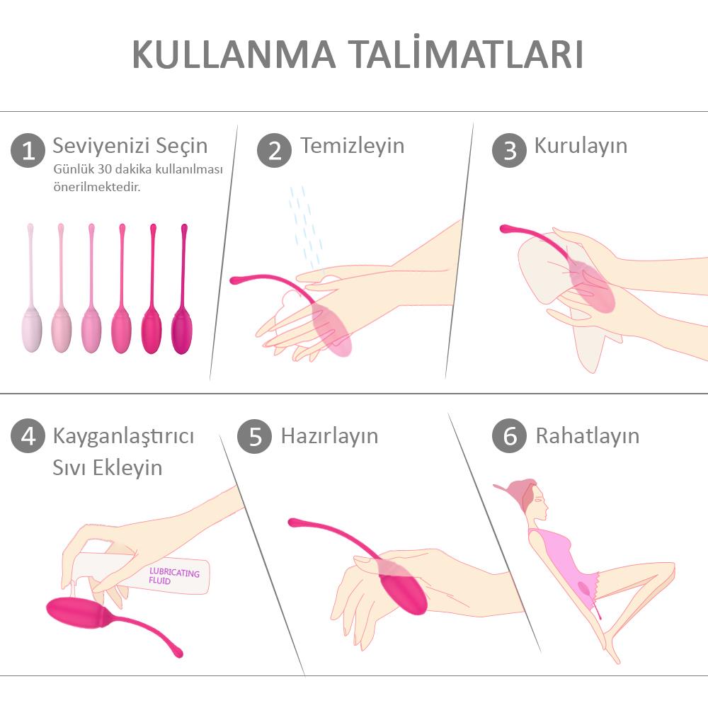 Rose 6'lı Kegel Egzersiz Topu