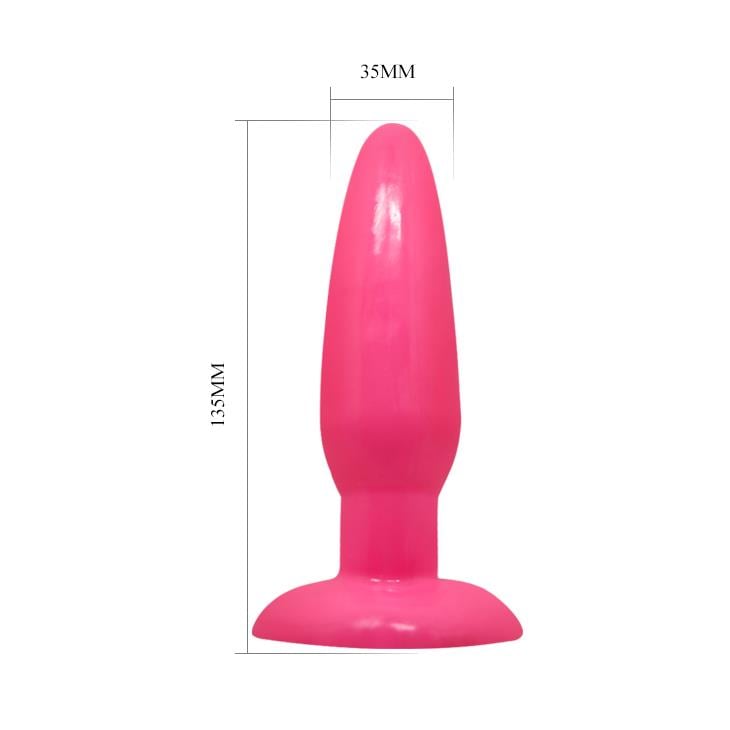 Smooth 14 Cm Vantuzlu Anal Plug Anal Tıkaç Tıpa Pembe Anal Dildo