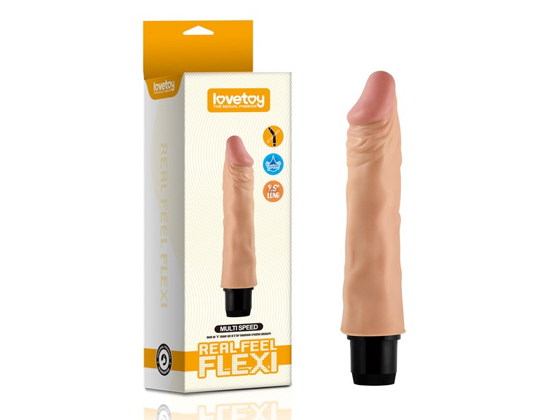 Su Geçirmez Titreşimli Damarlı Realistik Dildo 19 CM