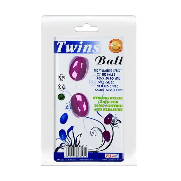 Twins Kegel Purple Silikon İkili Vajinal Egzersiz Zevk Topu