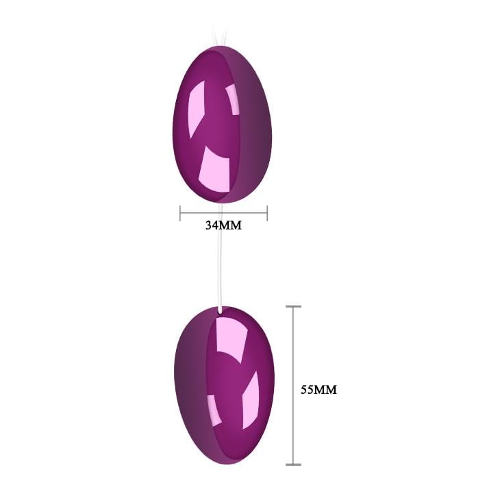 Twins Kegel Purple Silikon İkili Vajinal Egzersiz Zevk Topu