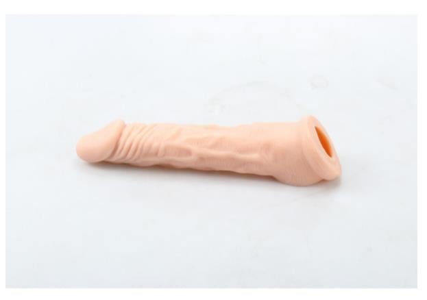 Ucu Dolgulu Realistik 18 Cm Uzatmalı Penis Kılıfı