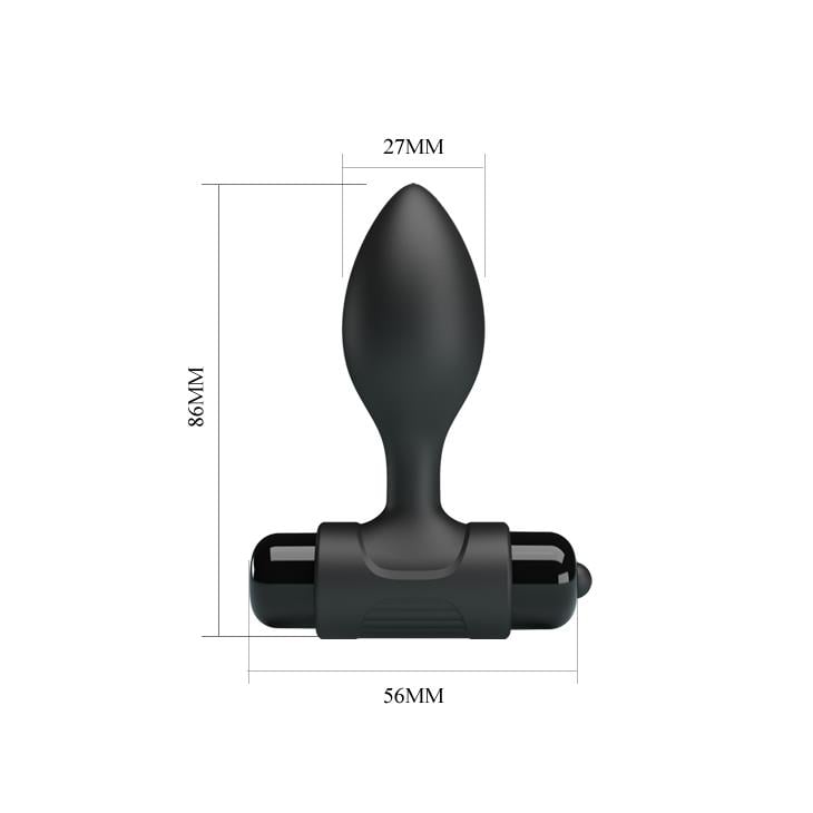 Vibra's 9 Cm 10 Titreşimli Silikon Anal Vibratör Plug Anal Tıkacı