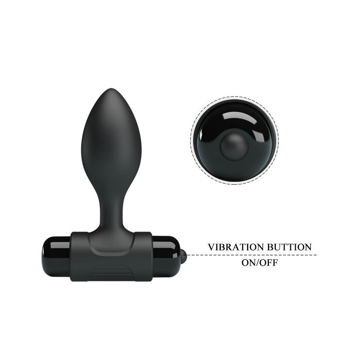 Vibra's 9 Cm 10 Titreşimli Silikon Anal Vibratör Plug Anal Tıkacı
