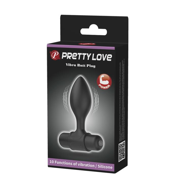 Vibra's 9 Cm 10 Titreşimli Silikon Anal Vibratör Plug Anal Tıkacı
