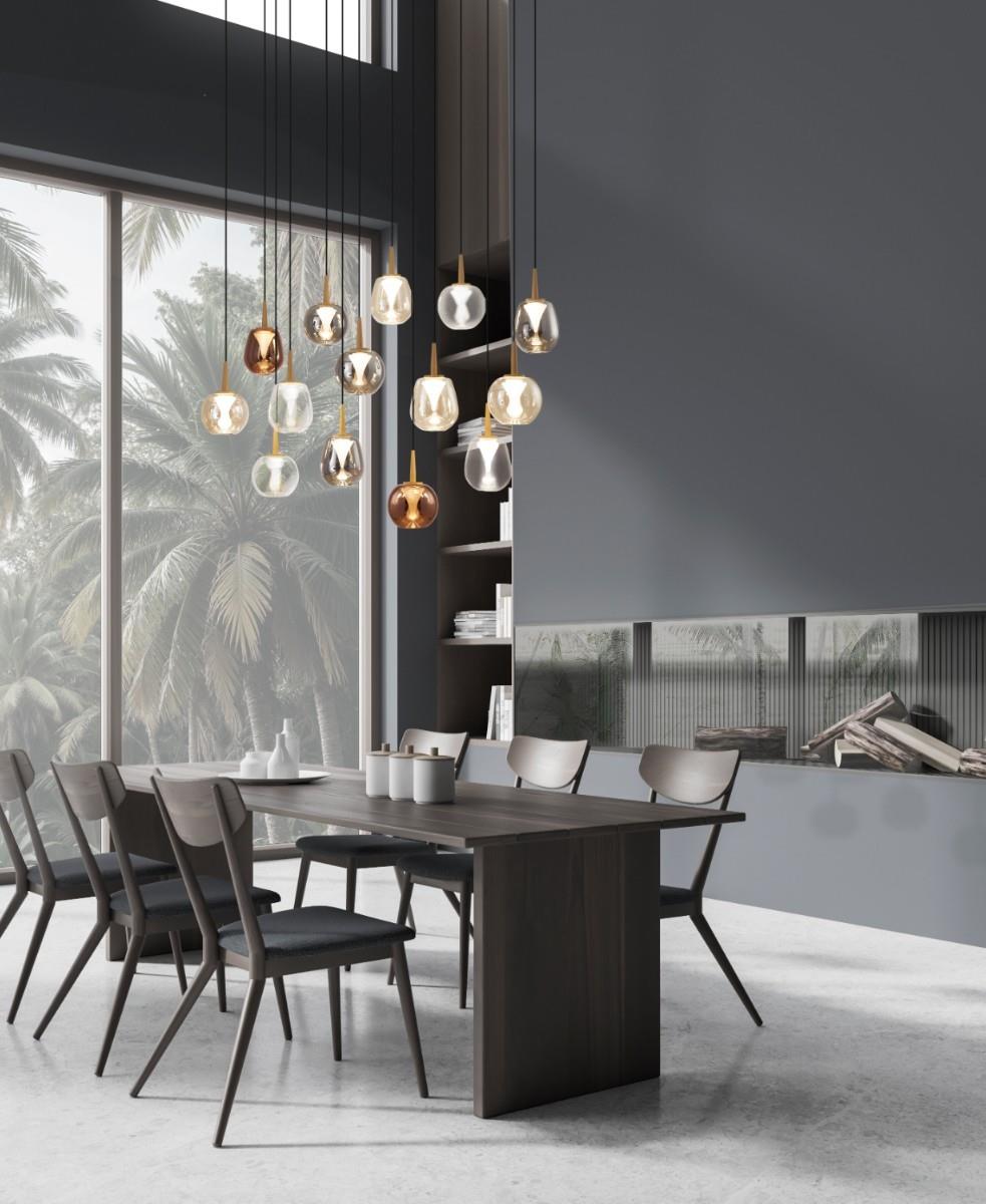 Andromeda 14 Camlı Dikdörtgen Avize