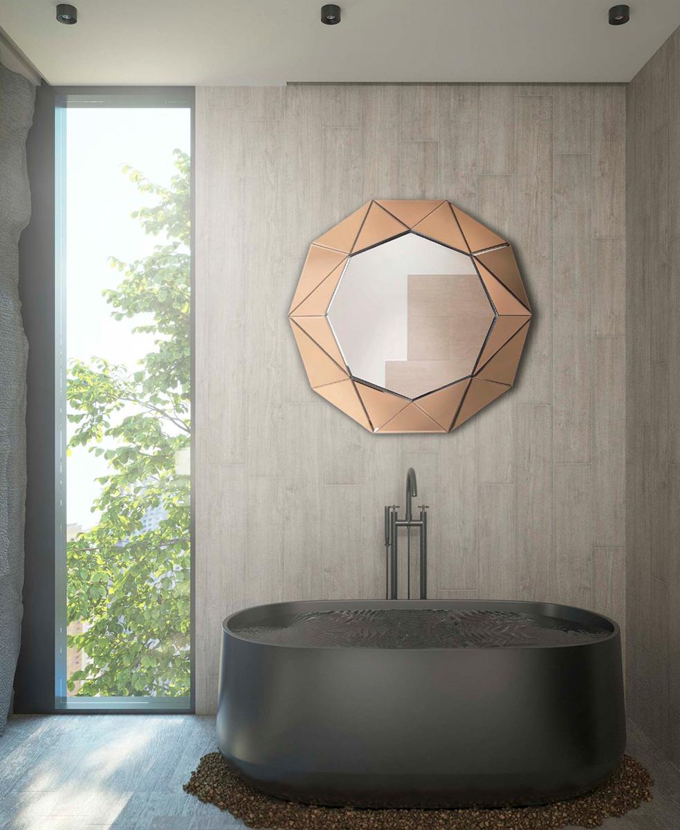 Ares 80 cm Bakır Renkli Ayna