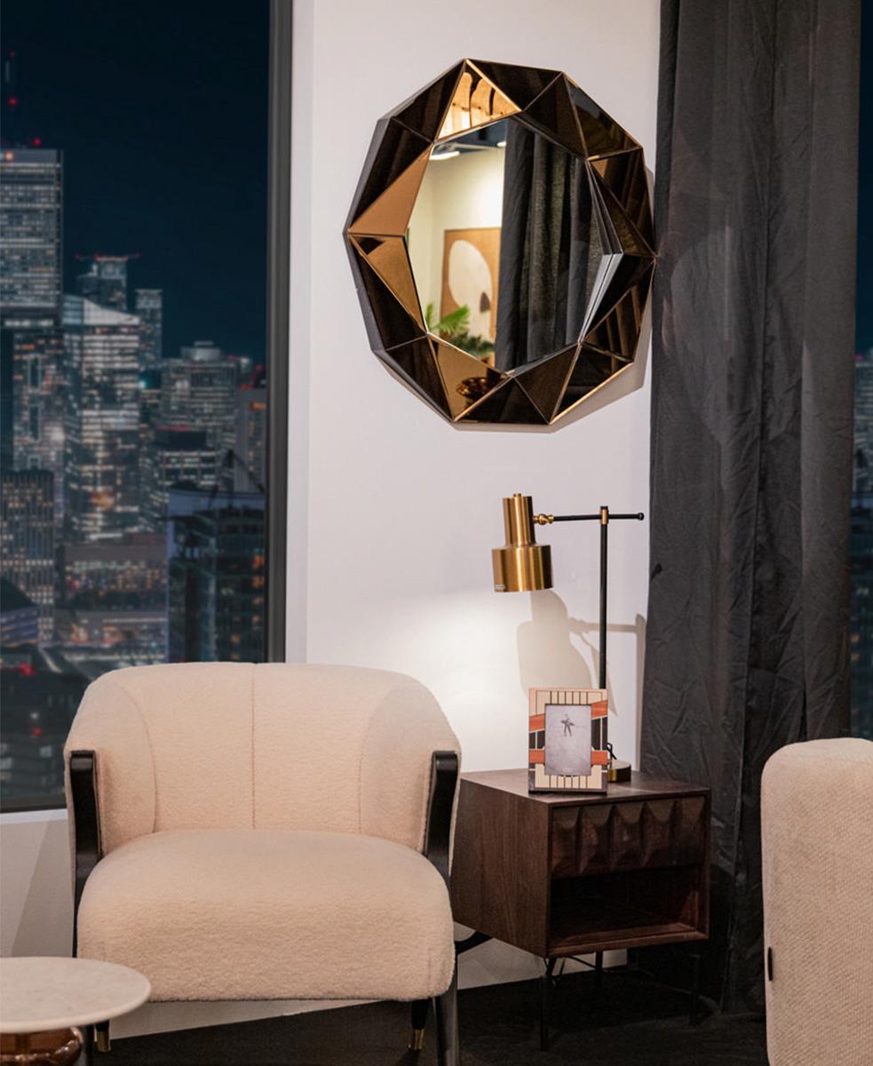 Ares 80 cm Bakır Renkli Ayna