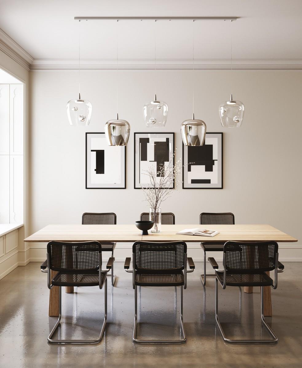 Bilia Şeffaf Gümüş Toplu Büyük Boy Sarkıt