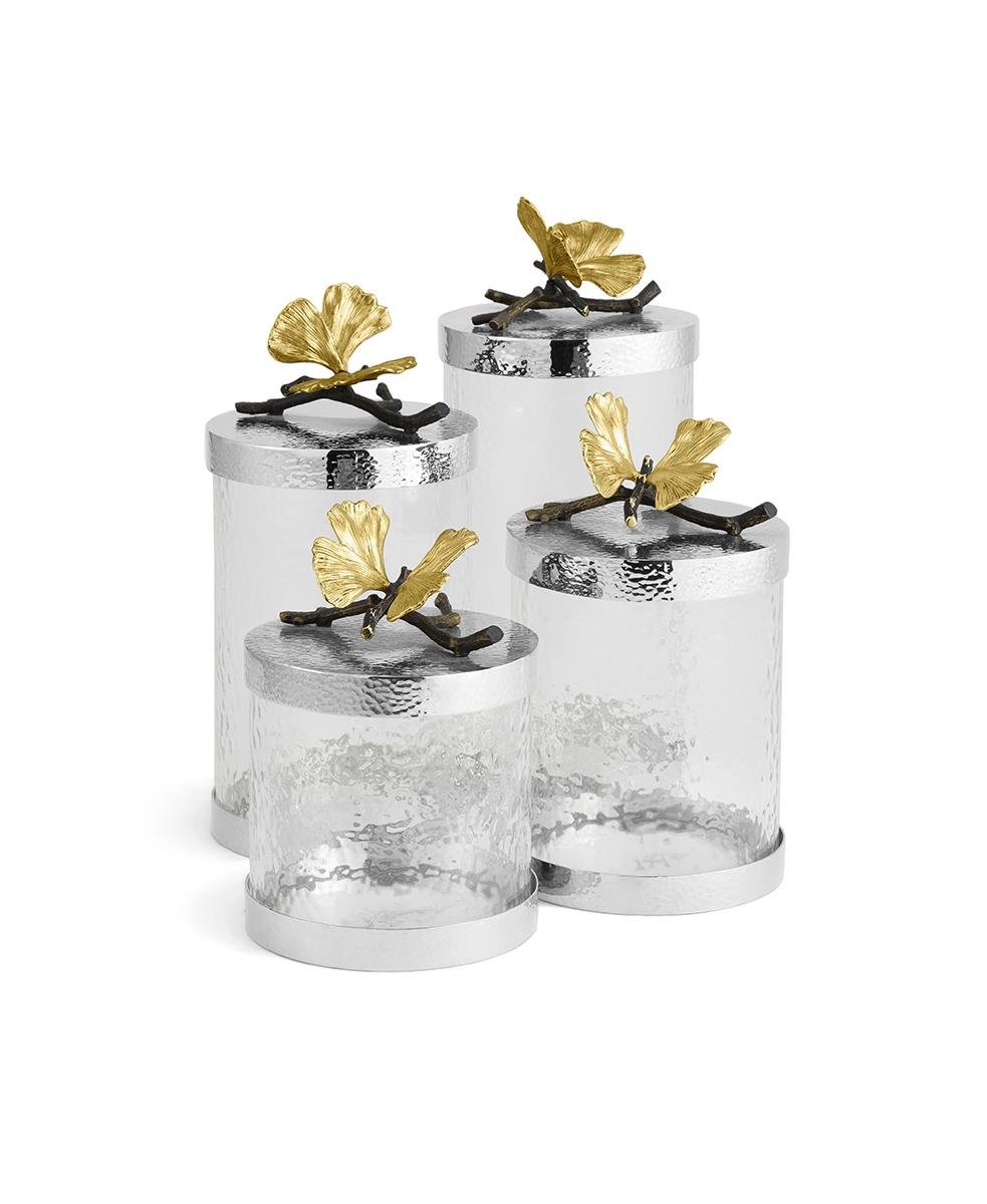 Butterfly Gingko Cam Kutu-M