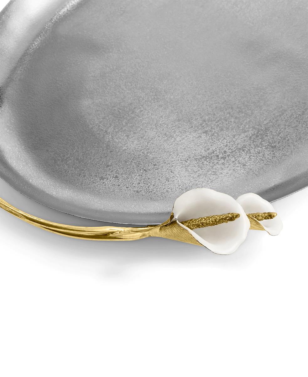 Calla Lily Oval Tepsi