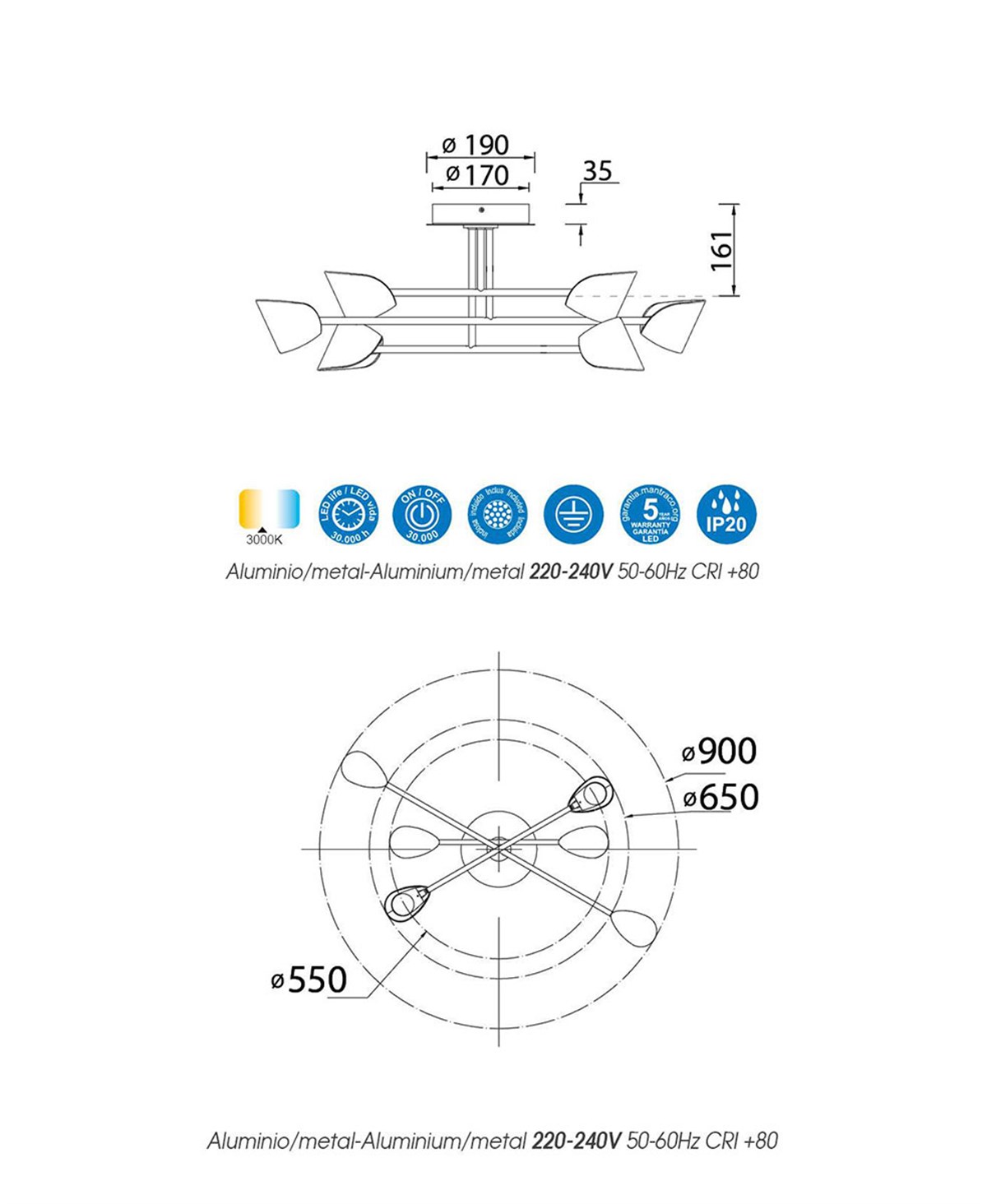 CAPUCCINA 6L PLAFONYER