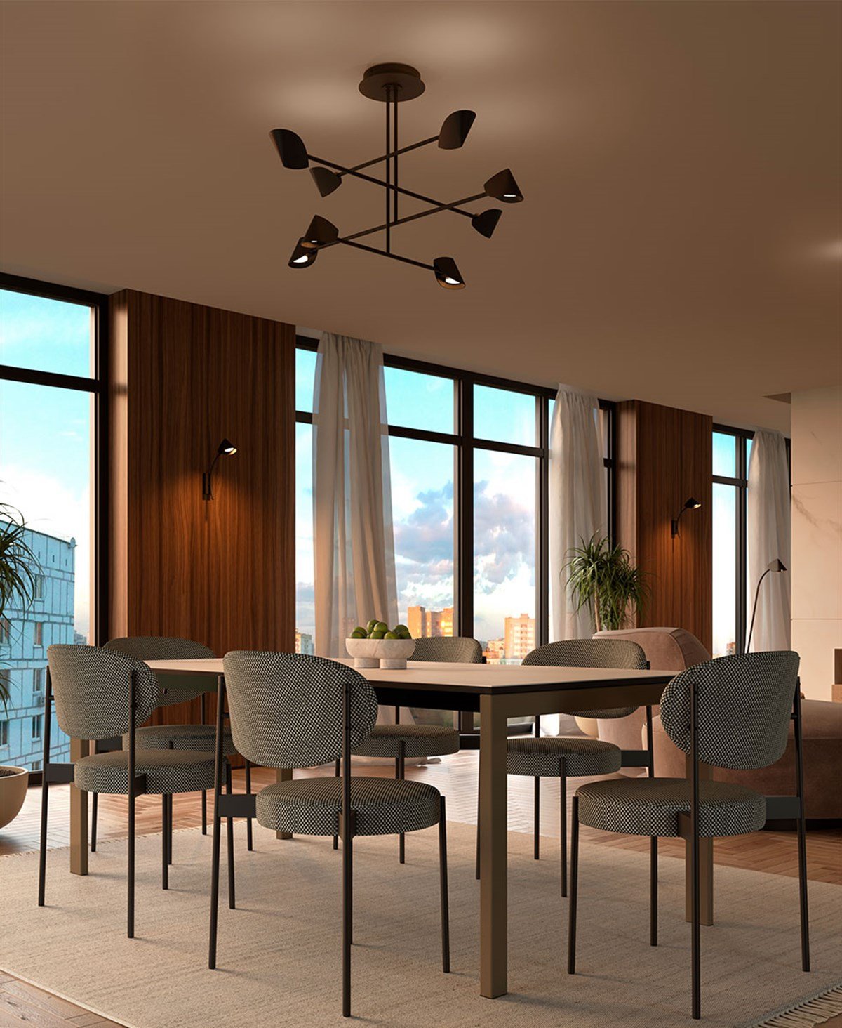 CAPUCCINA 8L SİYAH AVİZE