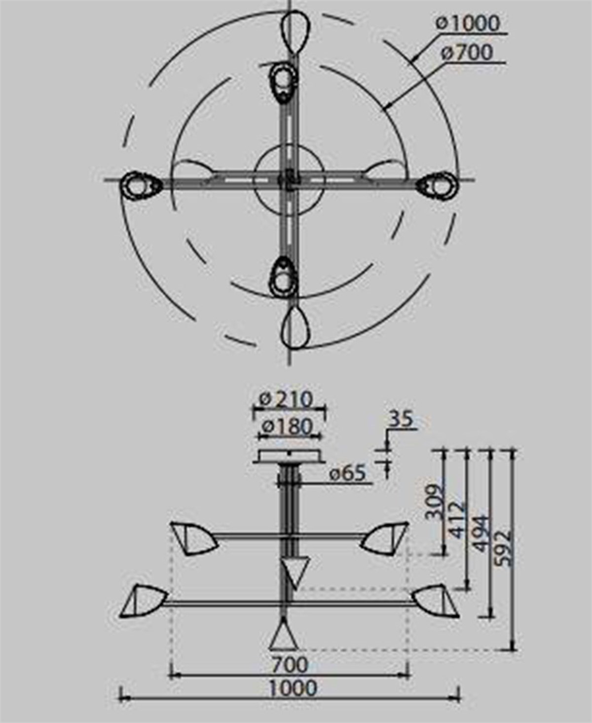 CAPUCCINA 8L SİYAH AVİZE