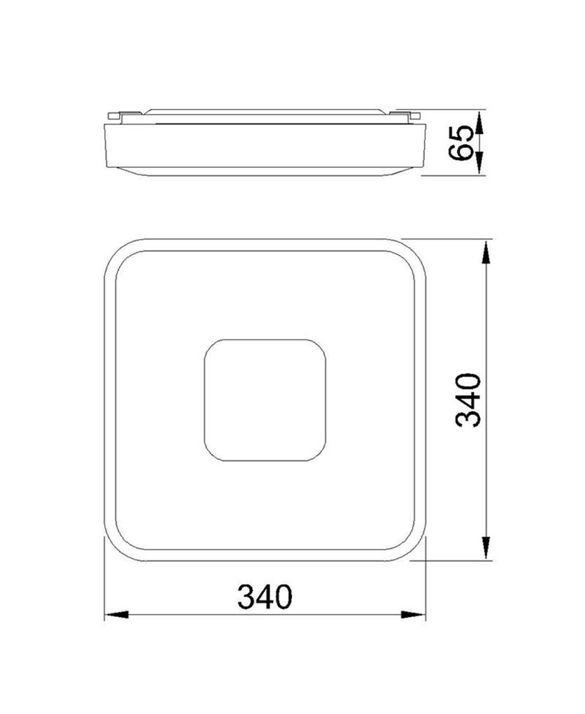 COIN KARE KÜÇÜK BOY SİYAH PLAFONYER