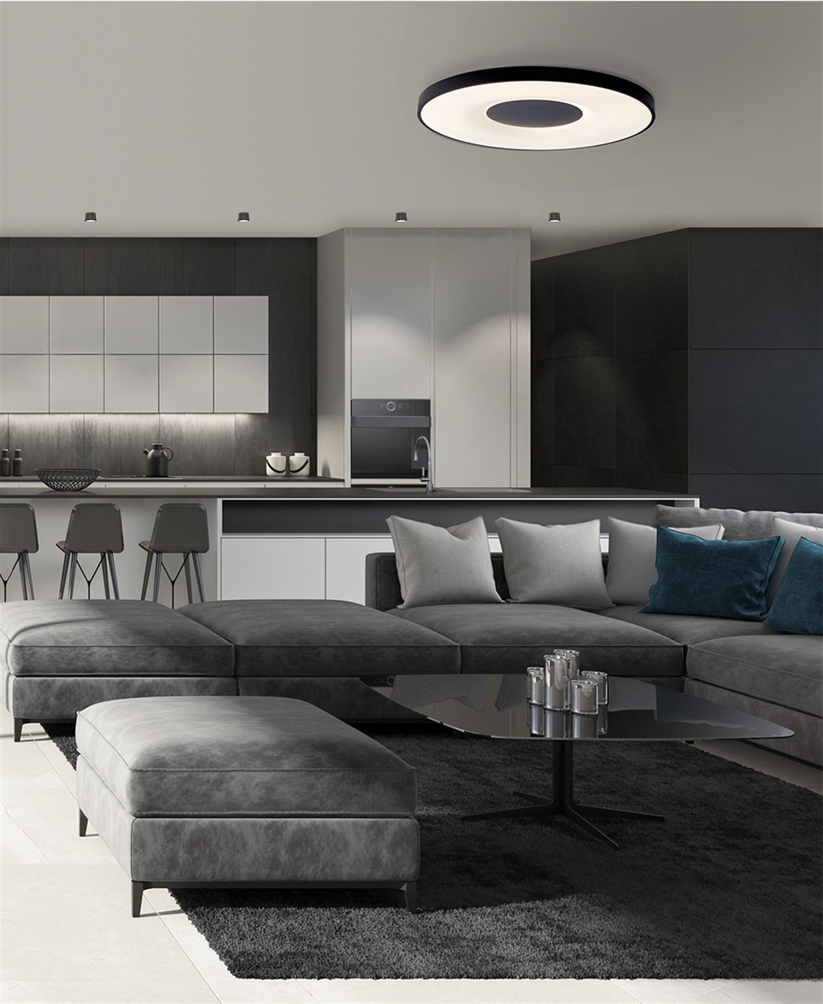 COIN ORTA BOY SİYAH PLAFONYER