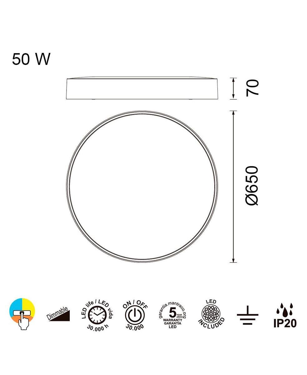 Cumbuco 65 cm Ahşap Rengi Plafonyer
