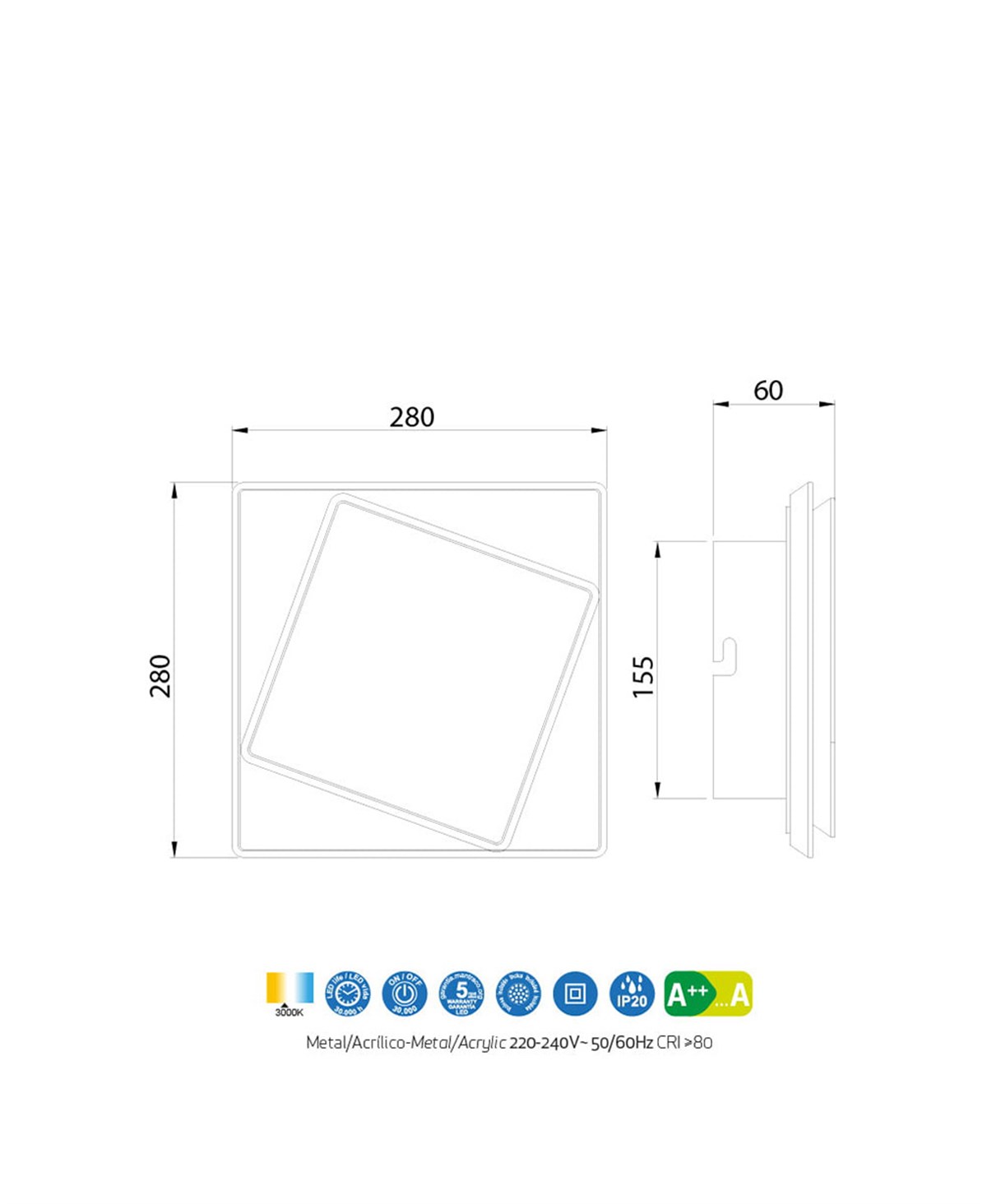DAKLA SİYAH APLİK / PLAFONYER