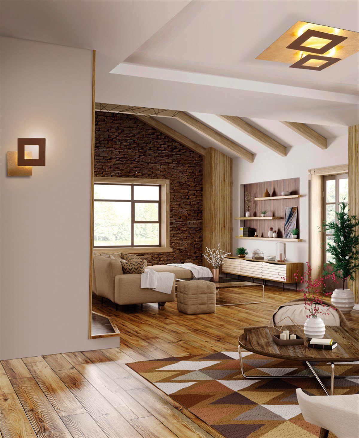DALIA 14 CM KAHVERENGİ-ALTIN APLİK