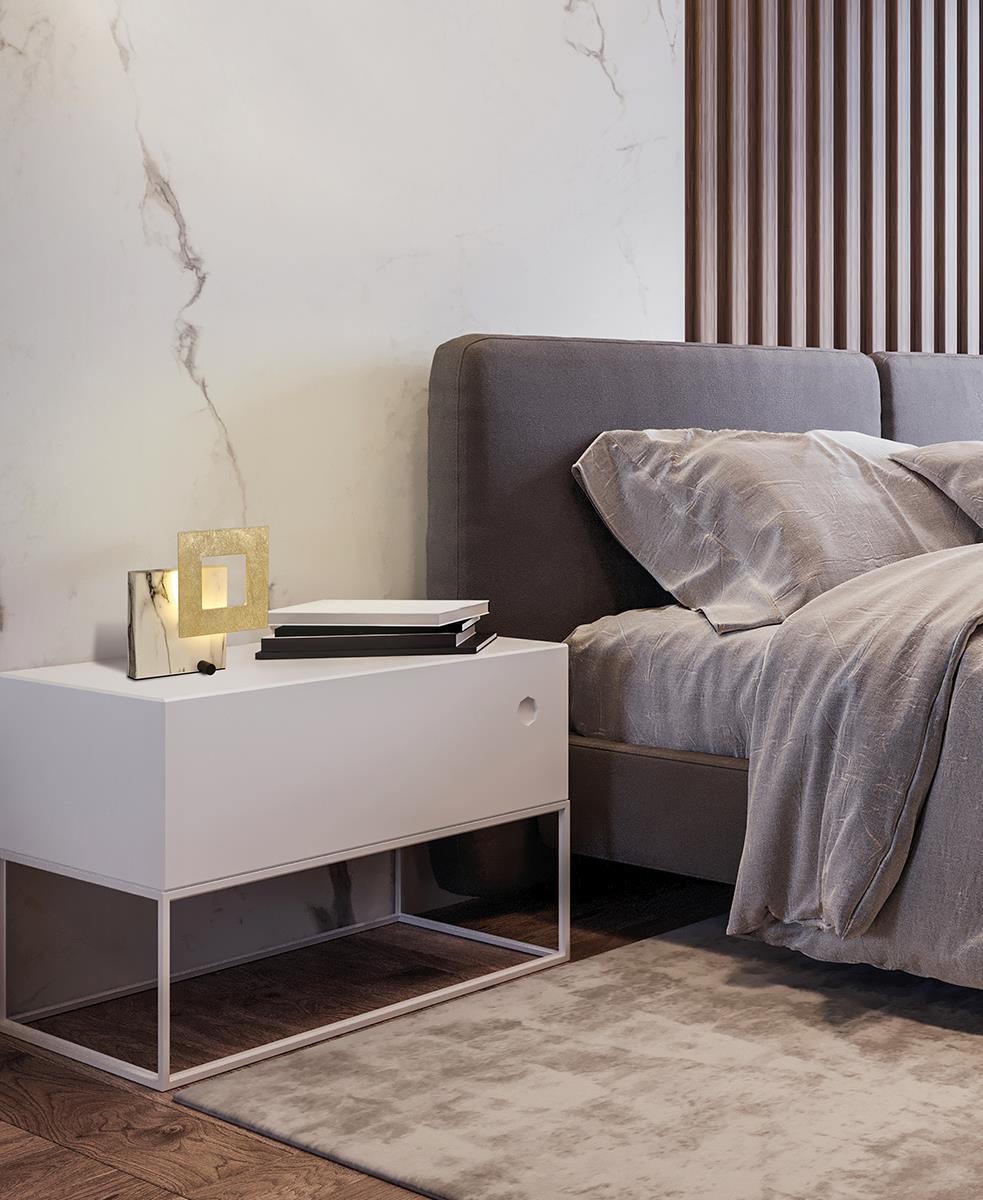 DALIA BEYAZ MERMER GÖRÜNÜMLÜ METAL MASA LAMBASI