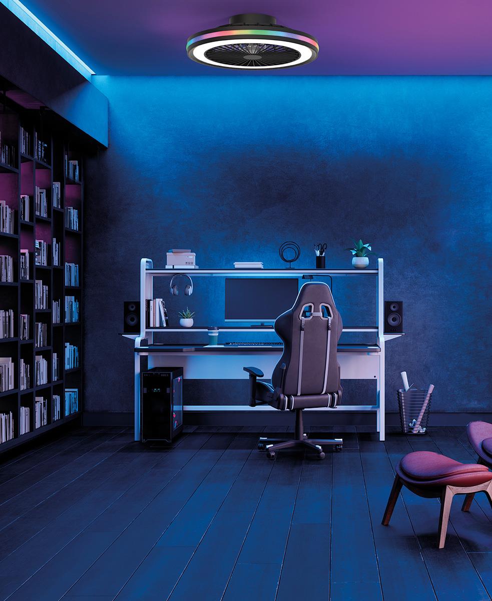 GAMER BÜYÜK BOY SİYAH RGB VANTİLATÖR