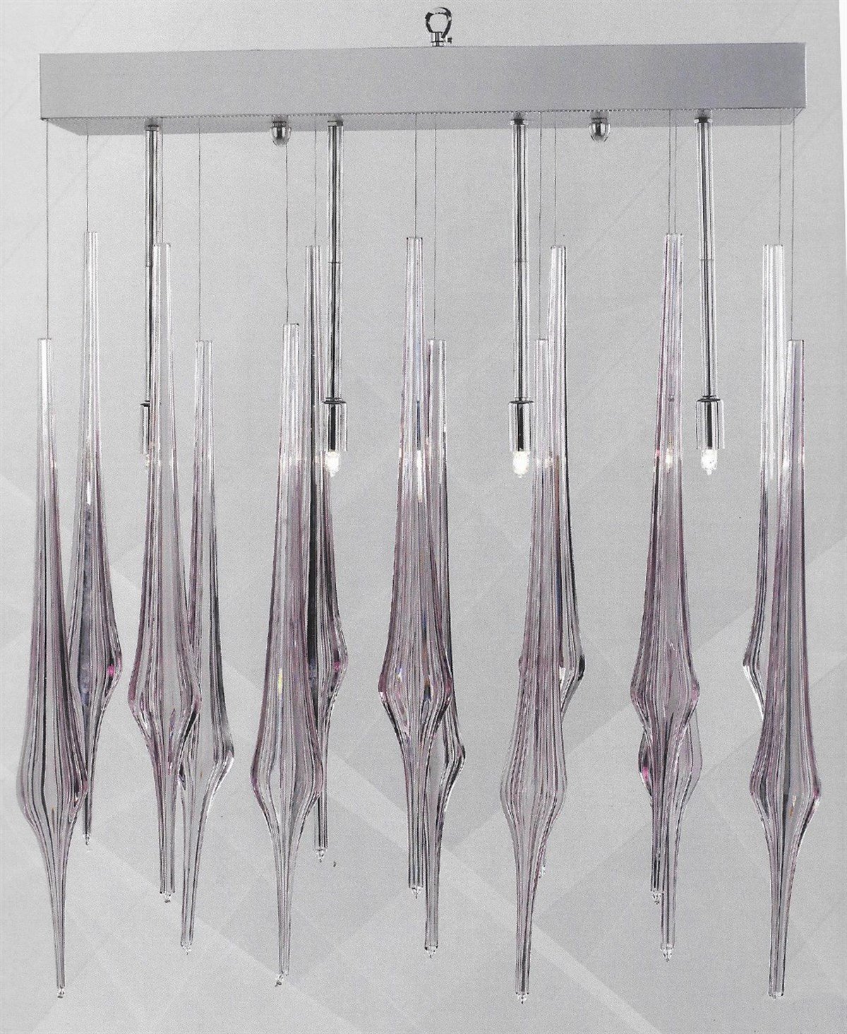 KALUGA ŞEFFAF DİKDÖRTGEN AVİZE