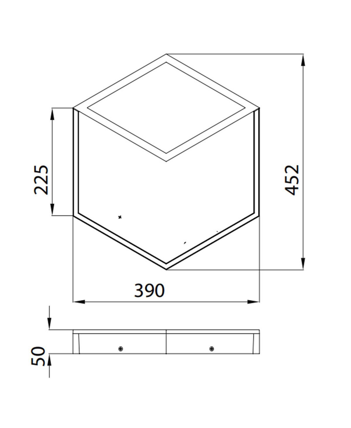 KUBICK BÜYÜK BOY BEYAZ APLİK/PLAFONYER
