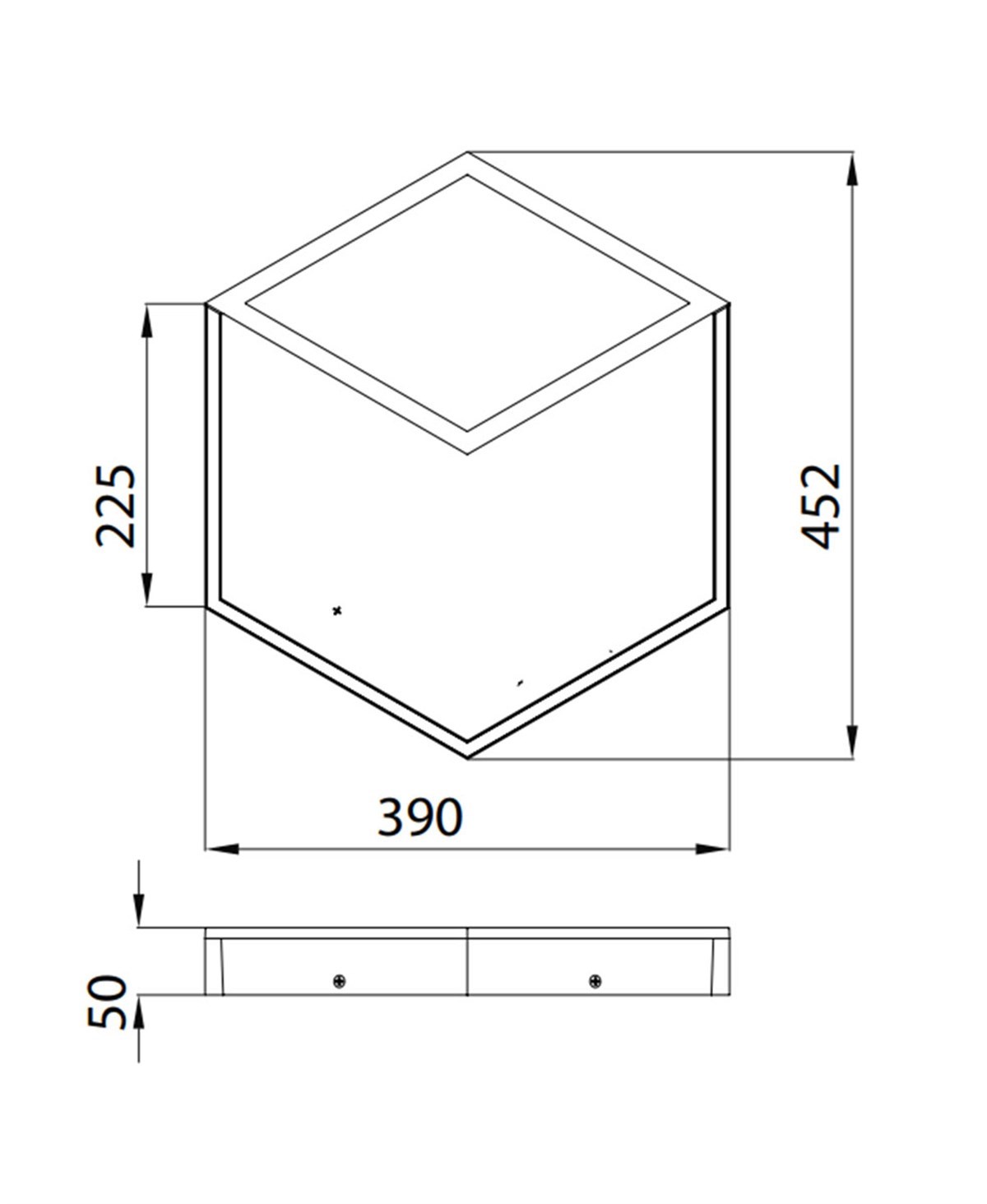 KUBICK BÜYÜK BOY BEYAZ APLİK/PLAFONYER