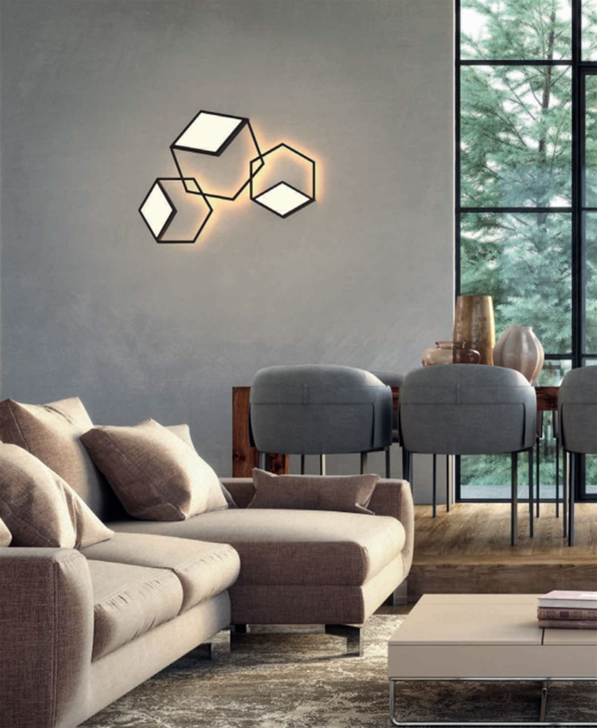 KUBICK BÜYÜK BOY SİYAH APLİK/PLAFONYER