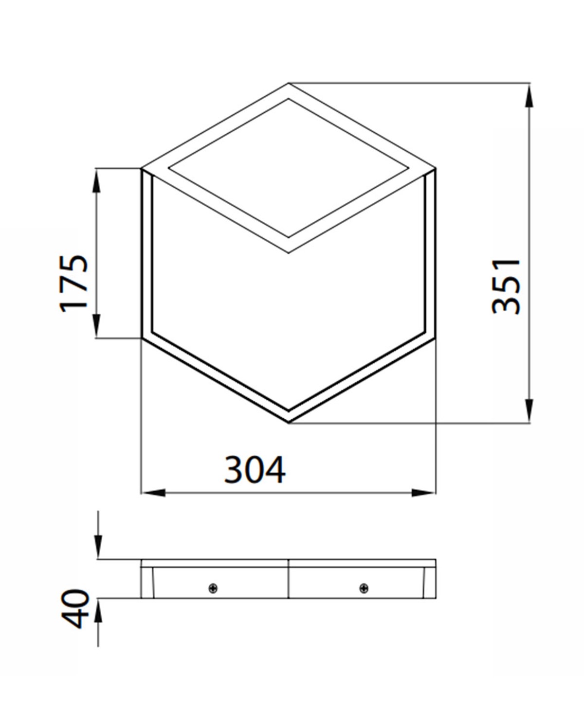 KUBICK KÜÇÜK BOY BEYAZ APLİK/PLAFONYER