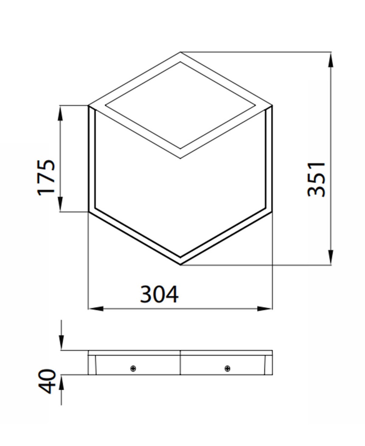 KUBICK KÜÇÜK BOY BEYAZ APLİK/PLAFONYER
