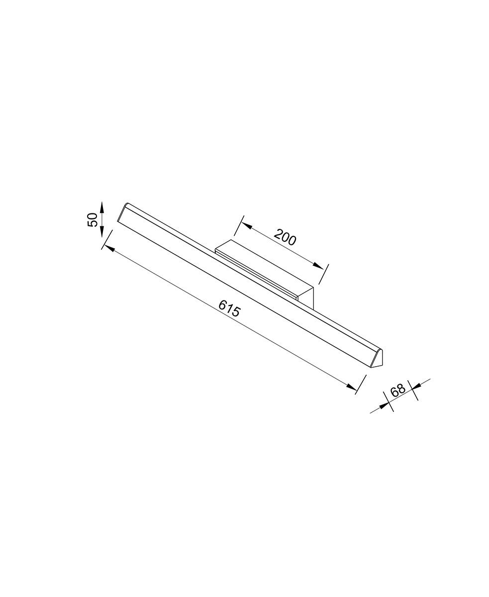 Lineal 60 cm Beyaz Aplik