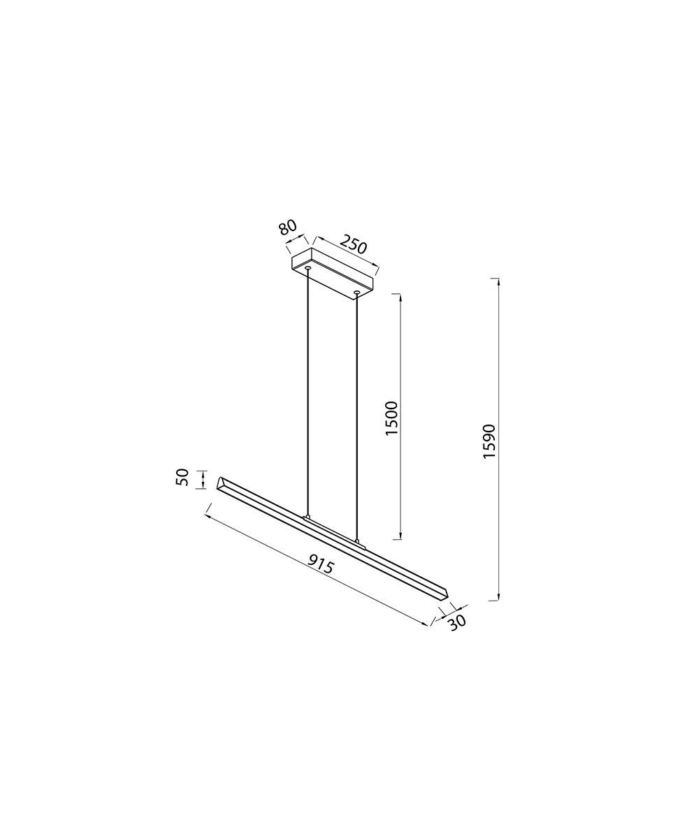 Lineal 90 cm Beyaz Sarkıt
