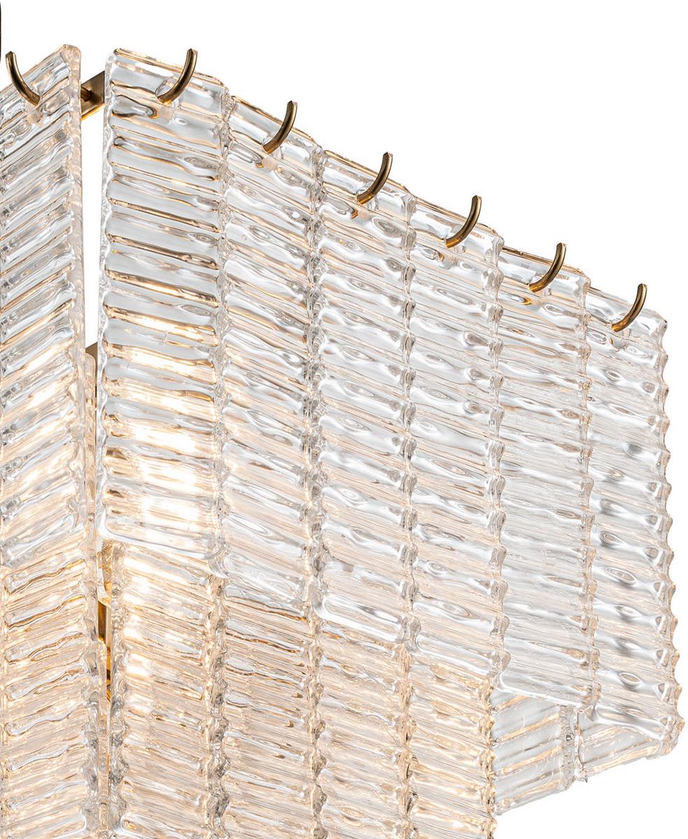 Malia 103 cm Dikdörtgen Cam Avize