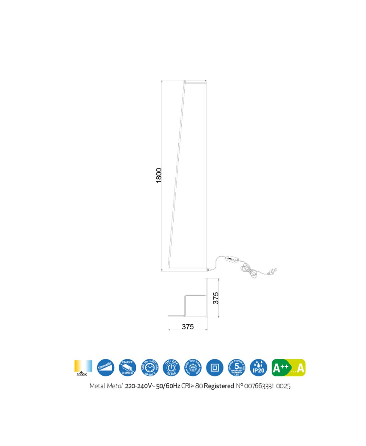 MINIMAL SİYAH LAMBADER