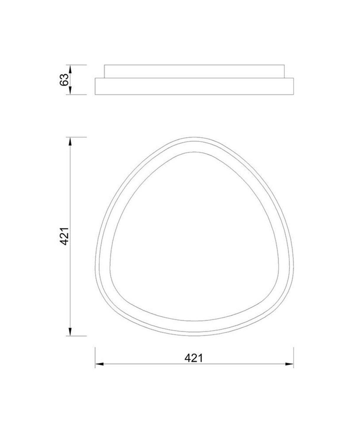 Niseko II - Kumandalı 42 cm Siyah Renk Plafonyer
