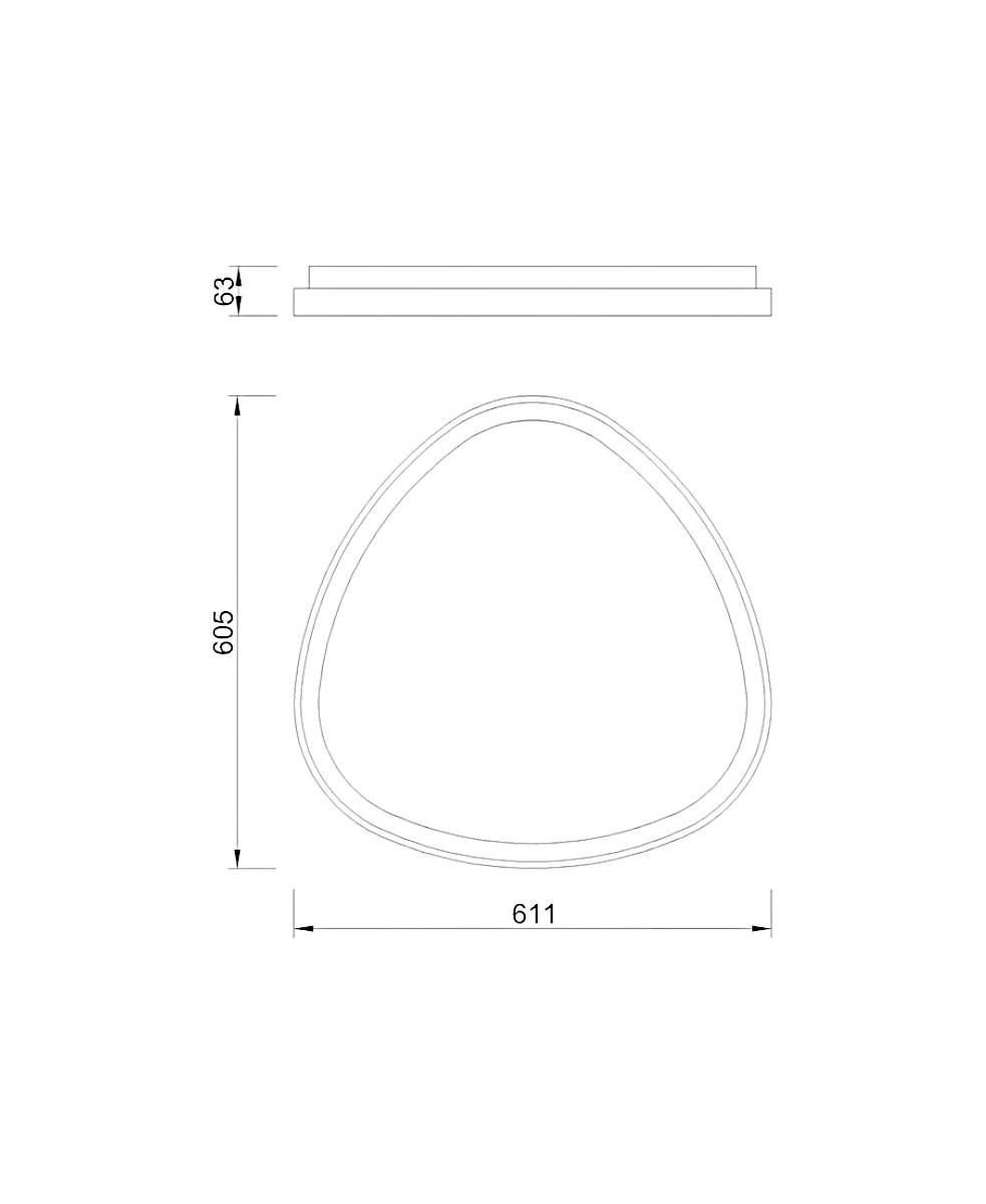 NISEKO II - KUMANDALI 61 CM AHŞAP RENGİ PLAFONYER