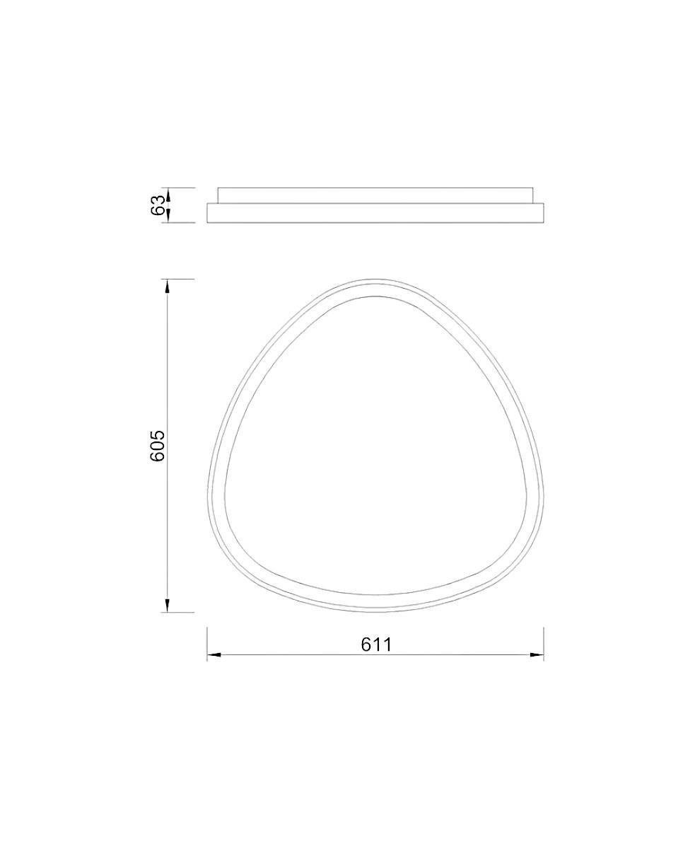 Niseko II - Kumandalı 61 cm Siyah Renk Plafonyer