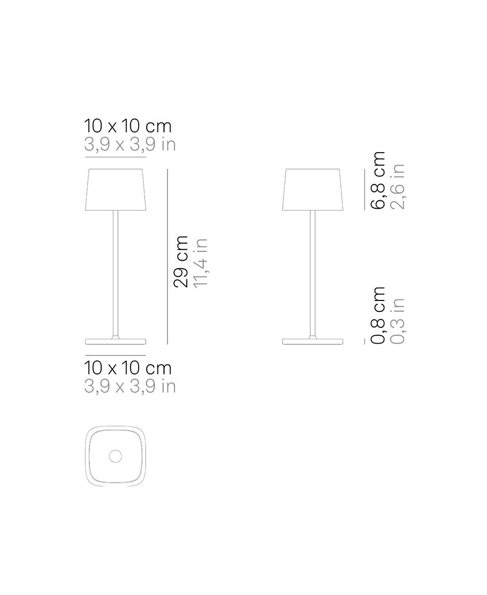 Ofelia Pro Şarjlı Masa Lambası - Koyu Gri