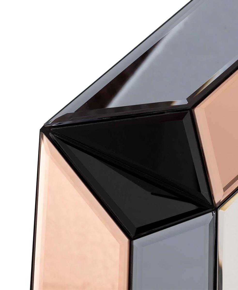 Olimpo 80 cm Siyah Gümüş Bakır Renkli Ayna