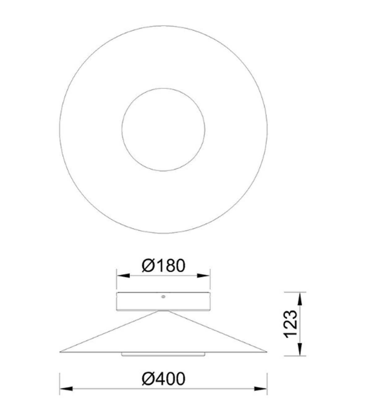 ORION AHŞAP DESENLİ 40CM APLİK/PLAFONYER