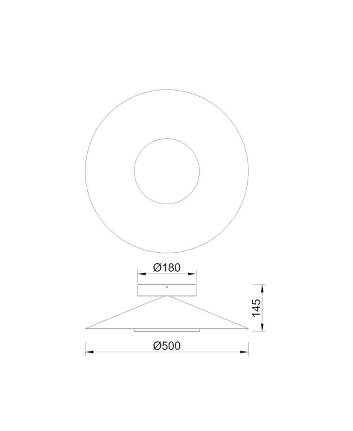 ORION SİYAH-ALTIN 50CM APLİK/PLAFONYER