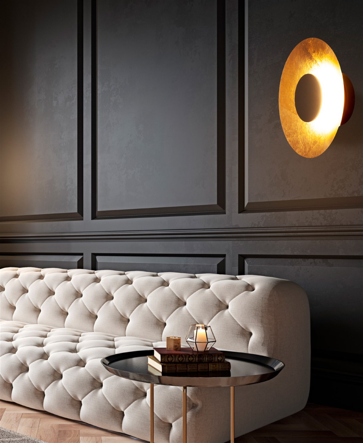 ORION SİYAH-ALTIN 50CM APLİK/PLAFONYER