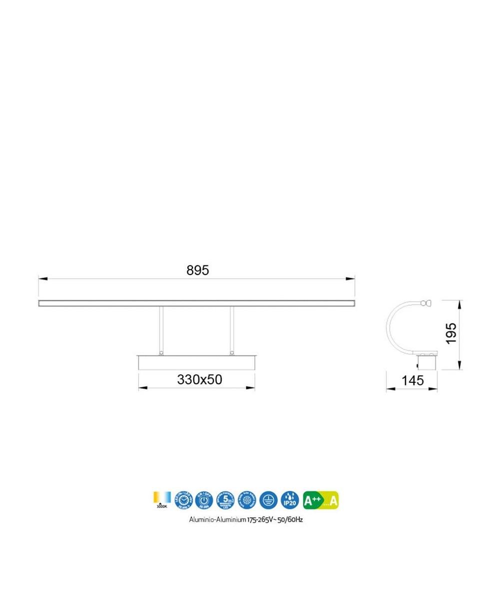 Paracuru 90 cm Siyah Tablo Apliği