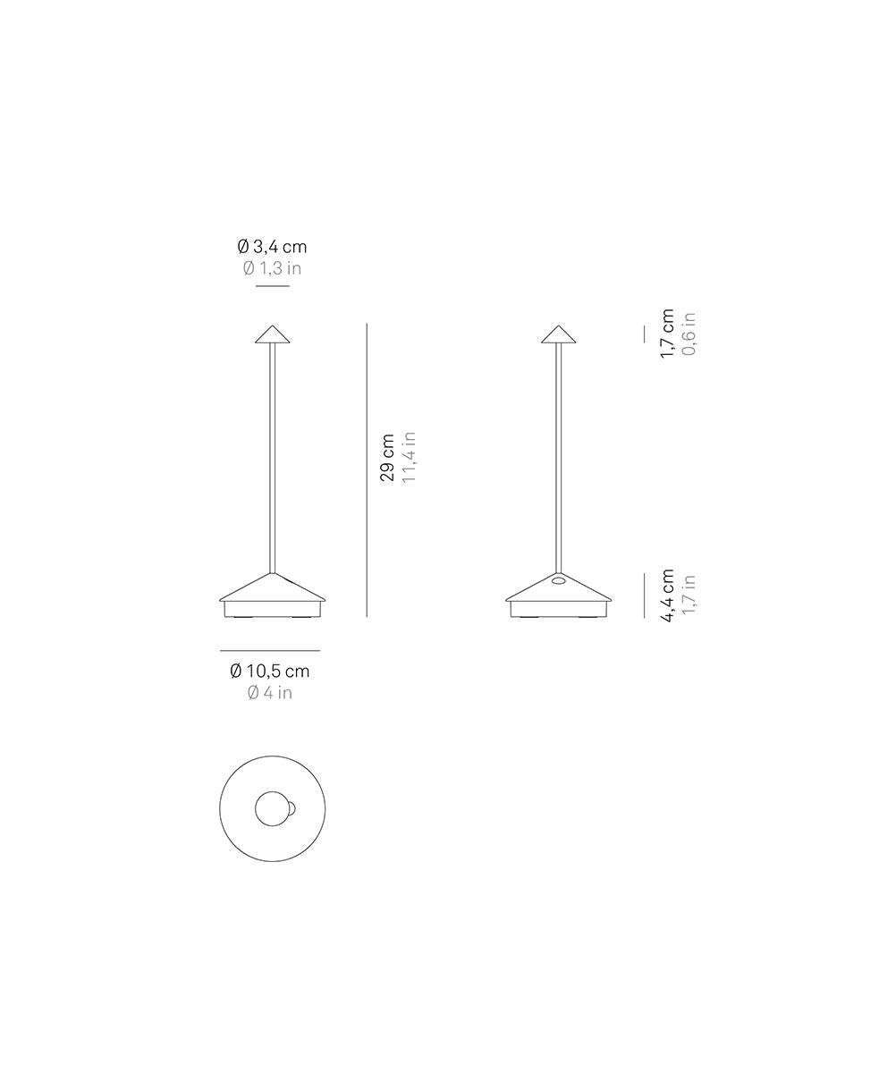 Pina Pro Şarjlı Masa Lambası - Kiremit