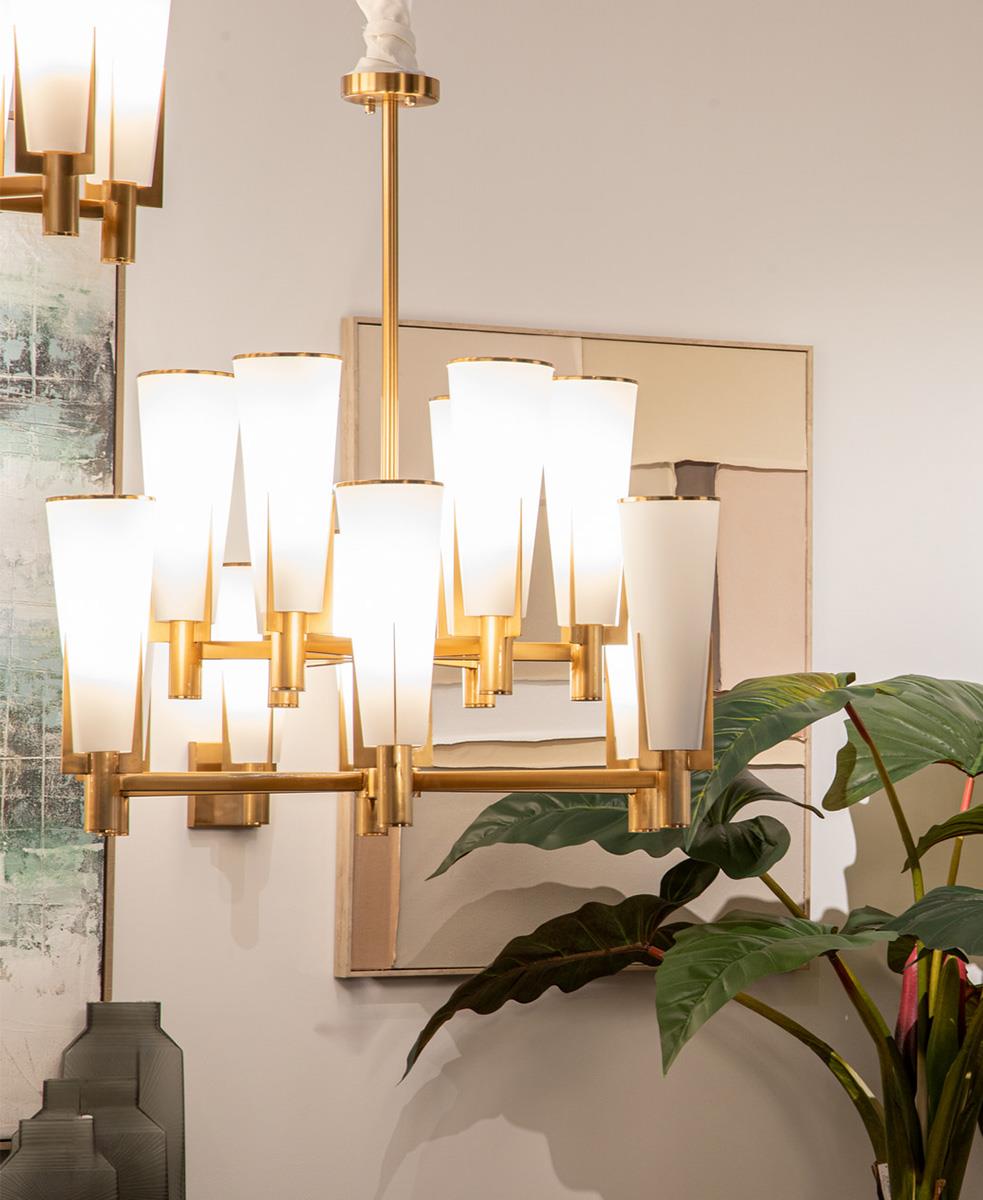 Techo Büyük Boy Cam Kollu Avize