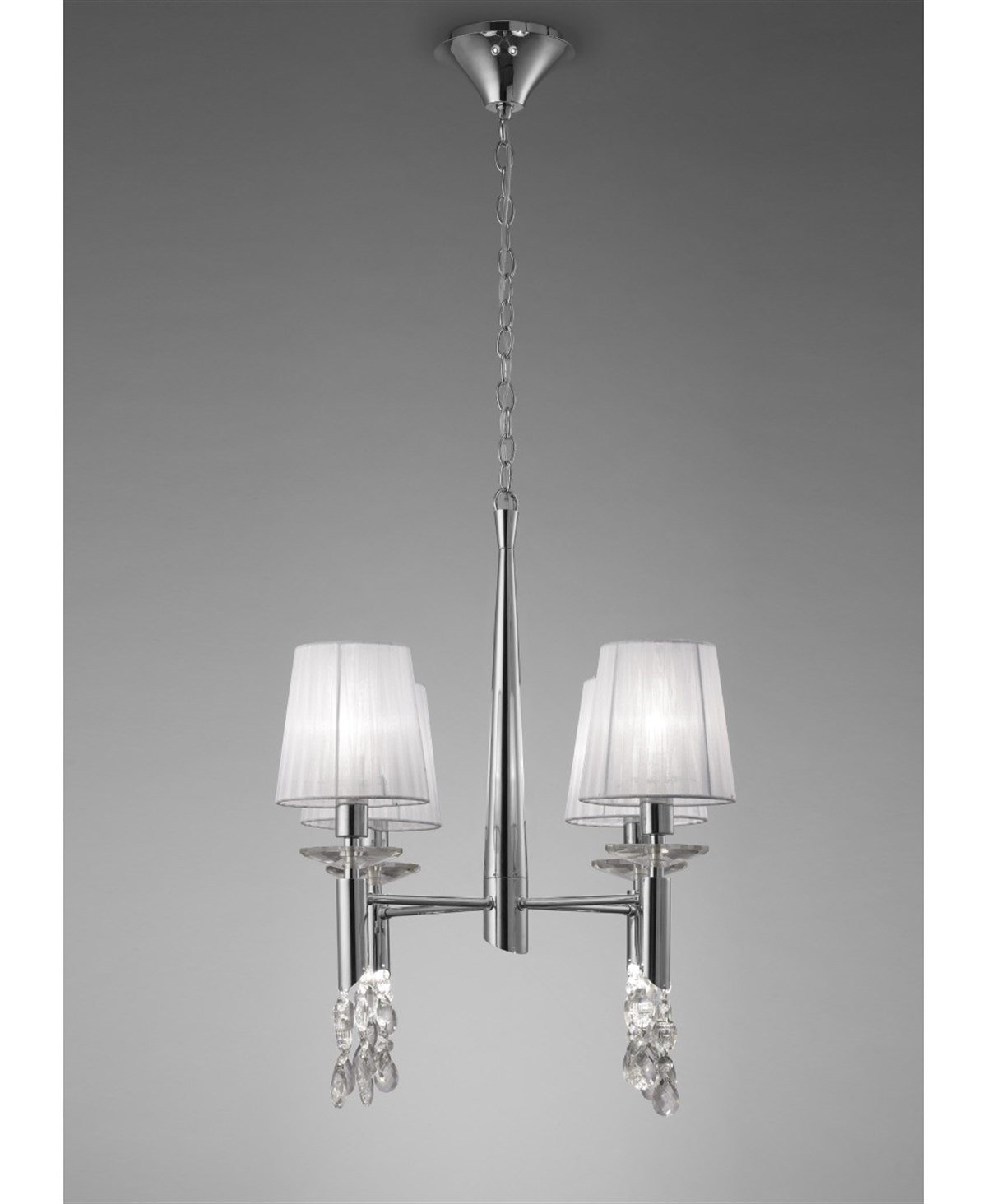 TIFFANY 4 KOLLU KROM AVİZE