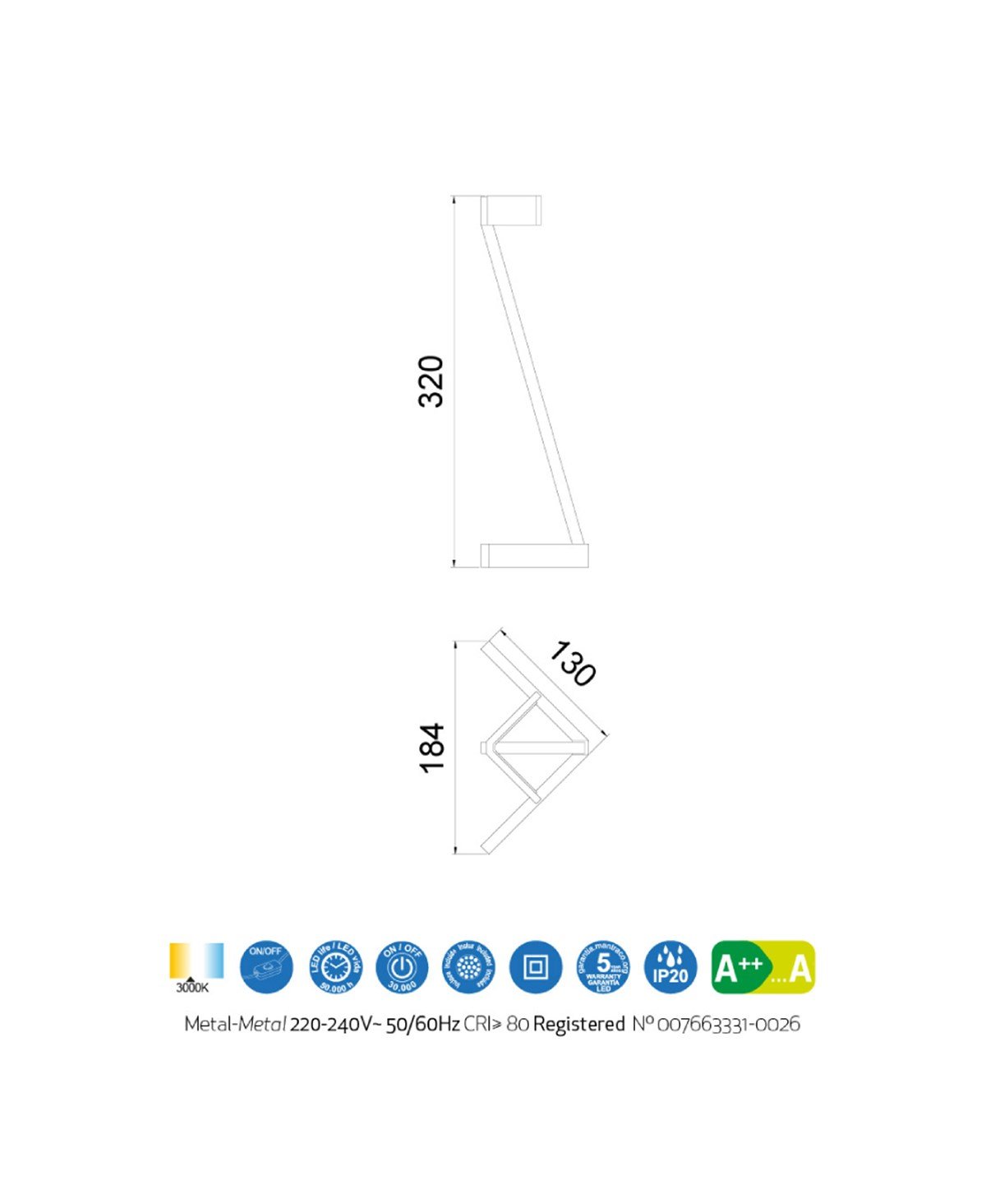 VECTOR SİYAH MASA LAMBASI